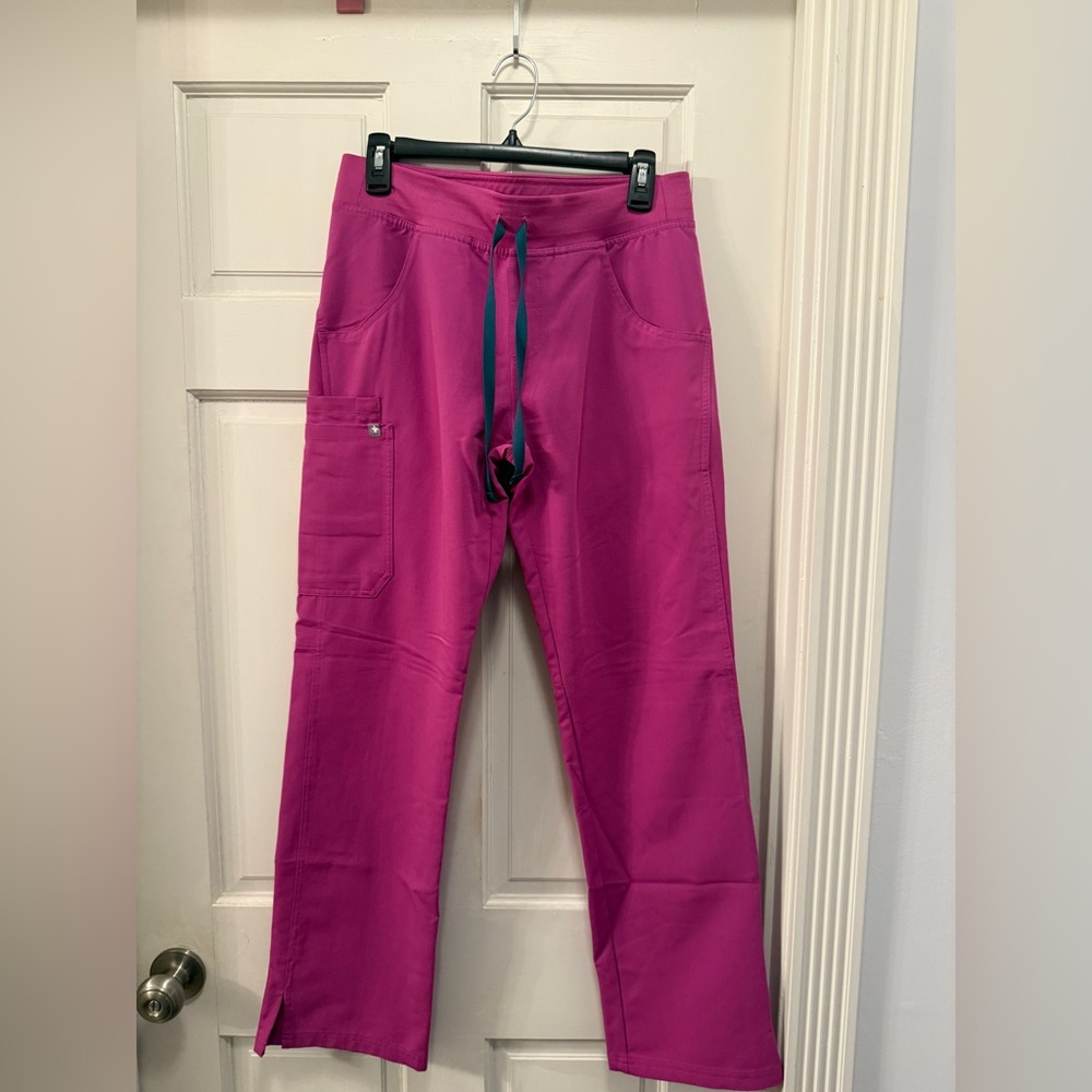 Figs Magenta Kade Cargo Scrub Pants
